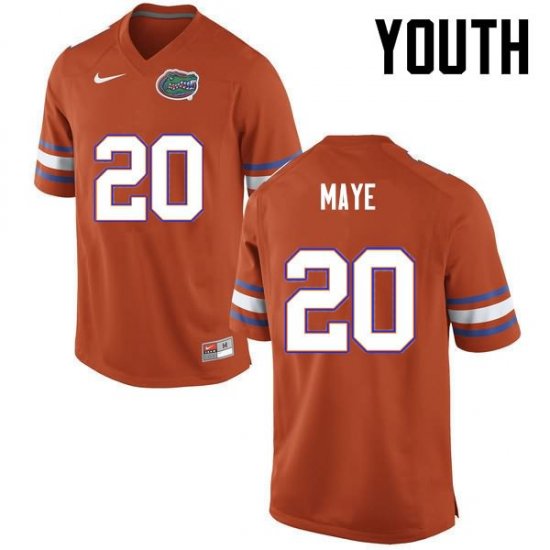 Youth Florida Gators #20 Marcus Maye NCAA Nike Orange Authentic Stitched College Football Jersey BXI2162FK